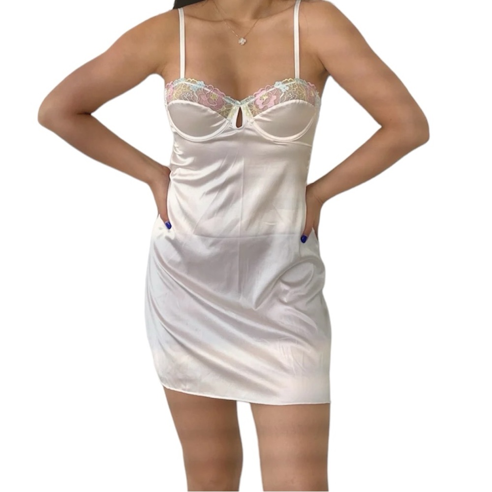 2/$25 Vintage Satin Lingerie Slip Dress